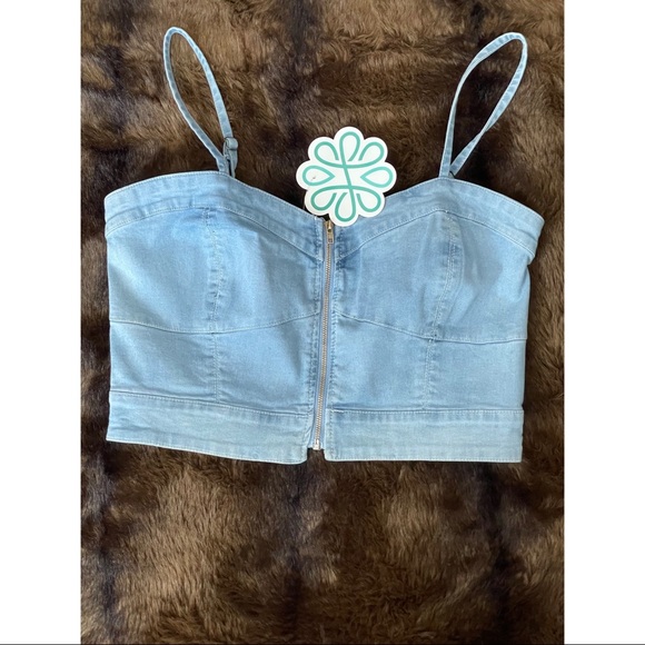 Denim crop top - Picture 1 of 2